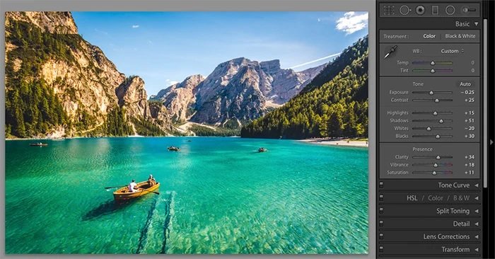 Create a preset in lightroom screenshot