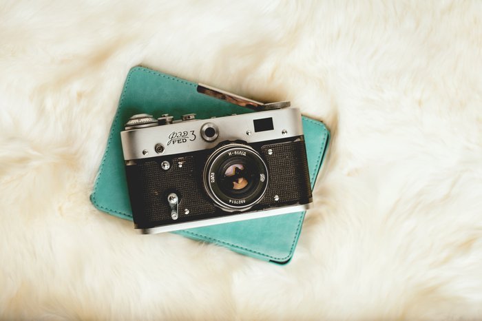 A vintage camera